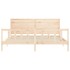 Estructura de cama con cabecero madera maciza 200x200