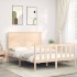 Estructura de cama con cabecero madera maciza 120x200