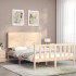 Estructura de cama con cabecero madera maciza 120x200