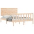 Estructura de cama con cabecero madera maciza 120x200