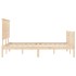 Estructura de cama con cabecero madera maciza 120x200