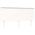 Estructura de cama con cabecero madera maciza blanco 160x200