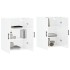 Armario de pared 2 unidades blanco brillante 69,5x34x90