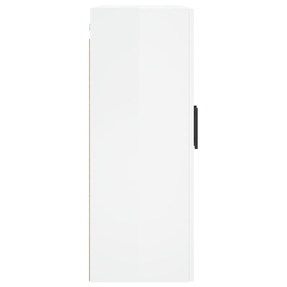 Armario de pared 2 unidades blanco brillante 69,5x34x90