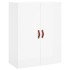 Aparador alto madera contrachapada blanco brillo 69,5x34x180