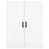 Aparador alto madera contrachapada blanco brillo 69,5x34x180