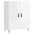 Aparador alto madera contrachapada blanco brillo 69,5x34x180
