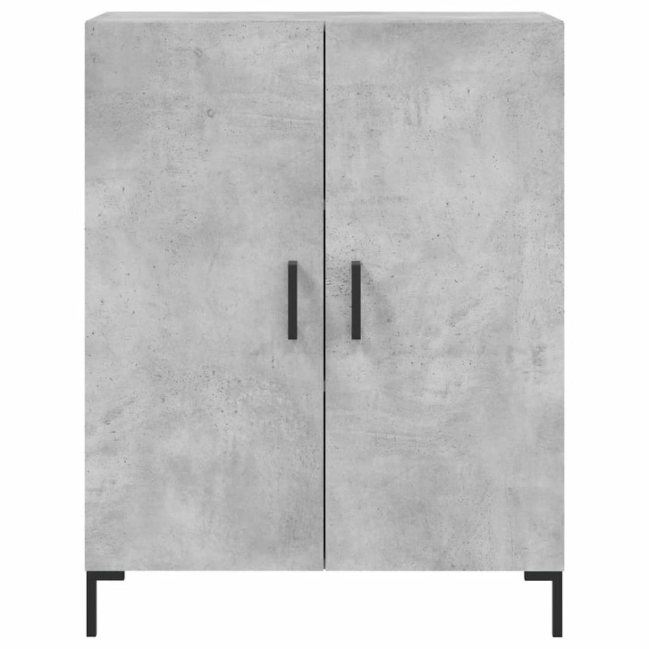 Aparador alto madera contrachapada gris hormigón 69,5x34x180