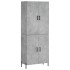 Aparador alto madera contrachapada gris hormigón 69,5x34x180
