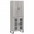 Aparador alto madera contrachapada gris sonoma 69,5x34x180