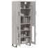 Aparador alto madera contrachapada gris sonoma 69,5x34x180