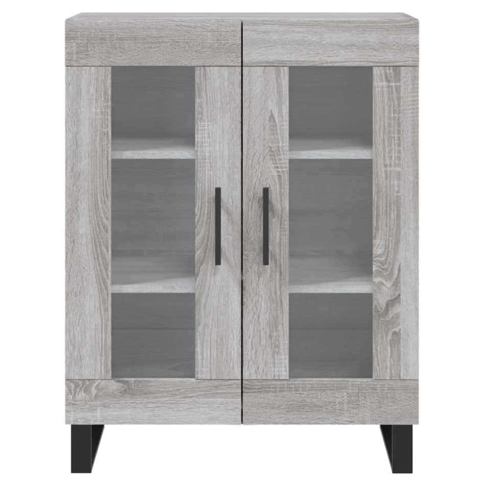 Aparador alto madera contrachapada gris sonoma 69,5x34x180