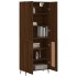 Aparador alto madera contrachapada marrón roble 69,5x34x180