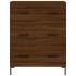 Aparador alto madera contrachapada marrón roble 69,5x34x180