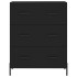 Aparador alto madera contrachapada negro 69,5x34x180