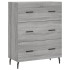 Aparador alto madera contrachapada gris sonoma 69,5x34x180