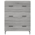 Aparador alto madera contrachapada gris sonoma 69,5x34x180
