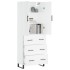 Aparador alto madera contrachapada blanco 69,5x34x180
