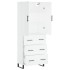 Aparador alto madera contrachapada blanco 69,5x34x180