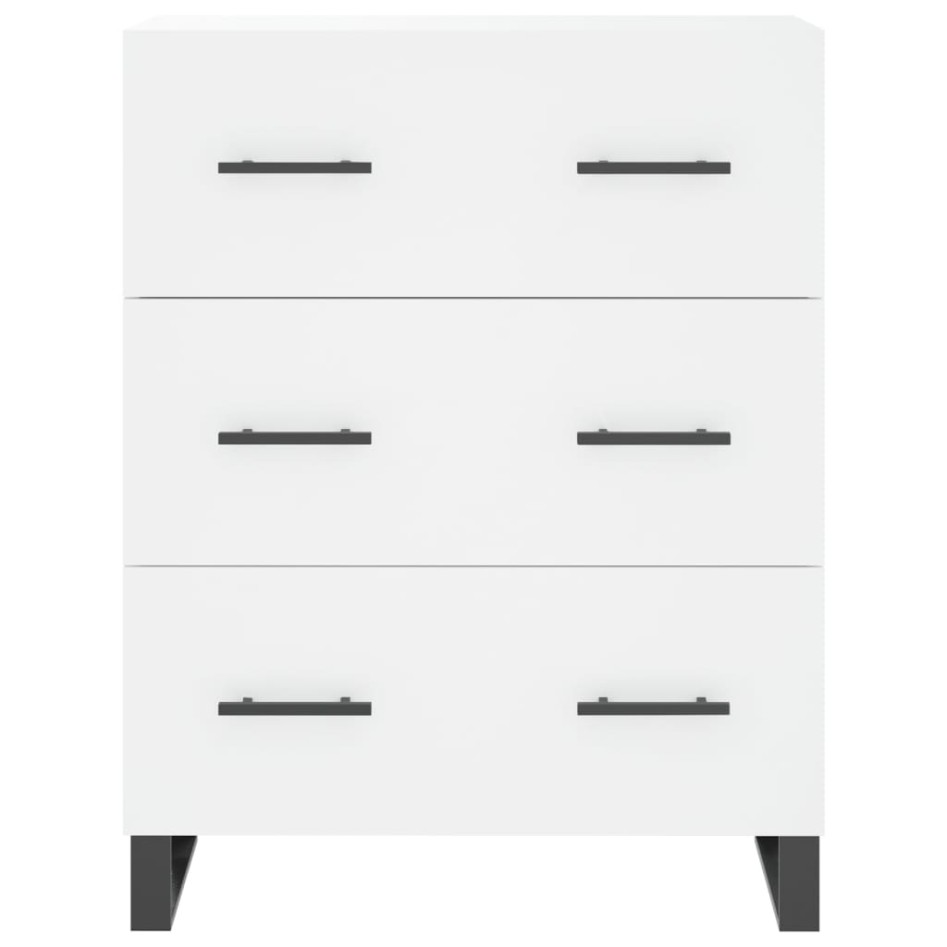 Aparador alto madera contrachapada blanco 69,5x34x180