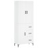 Aparador alto madera contrachapada blanco 69,5x34x180