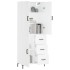 Aparador alto madera contrachapada blanco 69,5x34x180