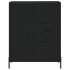 Aparador alto madera contrachapada negro 69,5x34x180