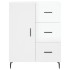 Aparador alto madera contrachapada blanco brillo 69,5x34x180