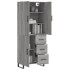 Aparador alto madera contrachapada gris sonoma 69,5x34x180