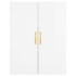 Aparador alto madera contrachapada blanco brillo 69,5x34x180