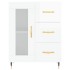 Aparador alto madera contrachapada blanco brillo 69,5x34x180