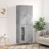 Aparador alto madera contrachapada gris hormigón 69,5x34x180