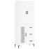 Aparador alto madera contrachapada blanco 69,5x34x180