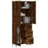 Aparador alto madera contrachapada roble ahumado 69,5x34x180