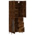 Aparador alto madera contrachapada roble ahumado 69,5x34x180