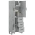 Aparador alto madera contrachapada gris hormigón 69,5x34x180