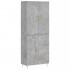 Aparador alto madera contrachapada gris hormigón 69,5x34x180