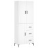 Aparador alto madera contrachapada blanco 69,5x34x180
