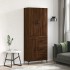 Aparador alto madera contrachapada marrón roble 69,5x34x180