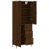 Aparador alto madera contrachapada marrón roble 69,5x34x180