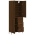Aparador alto madera contrachapada marrón roble 69,5x34x180