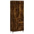 Aparador alto madera contrachapada roble ahumado 69,5x34x180
