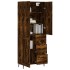 Aparador alto madera contrachapada roble ahumado 69,5x34x180
