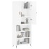 Aparador alto madera contrachapada blanco brillo 69,5x34x180