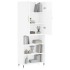 Aparador alto madera contrachapada blanco brillo 69,5x34x180