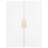 Aparador alto madera contrachapada blanco brillo 69,5x34x180