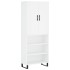 Aparador alto madera contrachapada blanco 69,5x34x180
