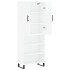 Aparador alto madera contrachapada blanco brillo 69,5x34x180
