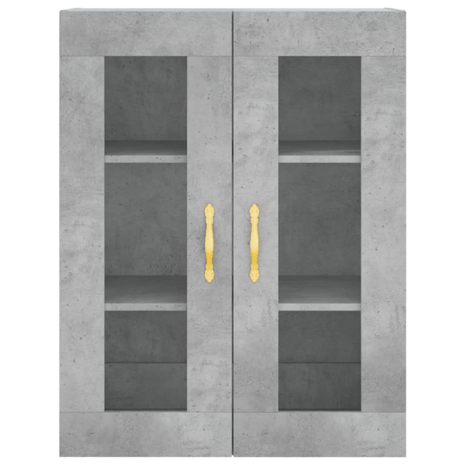 Armarios de pared 2 uds madera de ingeniería gris