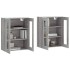 Armarios de pared 2 uds madera de ingeniería gris